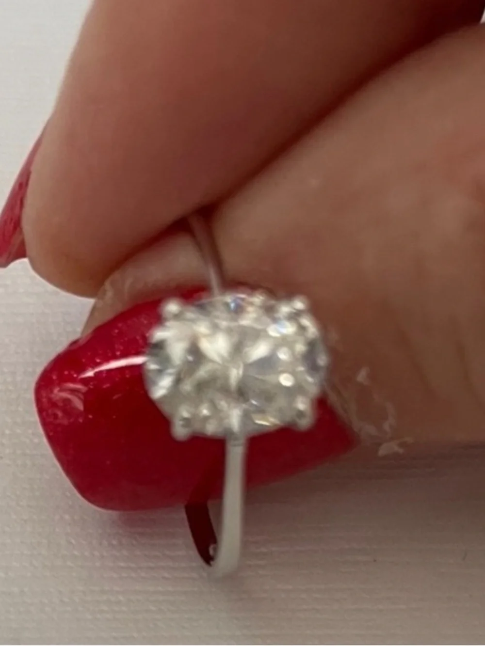 1.5ct Diamond Moissanite engagement ring set in 14K gold